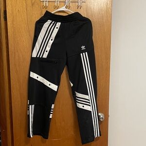Adidas Black and White Graphic Joggers